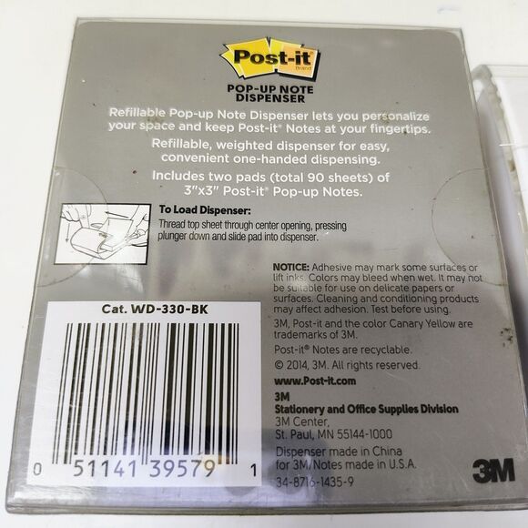 NEW - Post-it Pop-up Note Dispensers, Black (New), White (Used) - Picture 6 of 8